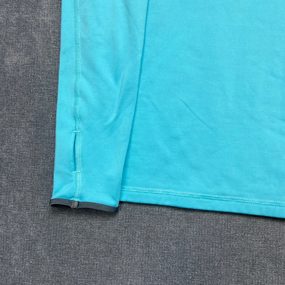Nike Pro Dri Fit Training Shirt Mens Large Blue Swoosh Logo Raglan Sleeve Sports